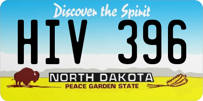 ND license plate HIV396