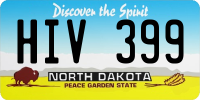 ND license plate HIV399