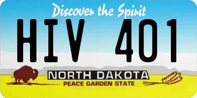 ND license plate HIV401