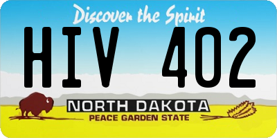 ND license plate HIV402