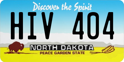 ND license plate HIV404