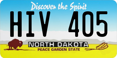 ND license plate HIV405