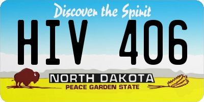 ND license plate HIV406