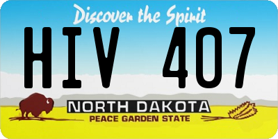 ND license plate HIV407