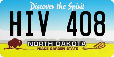 ND license plate HIV408