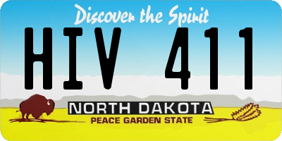 ND license plate HIV411
