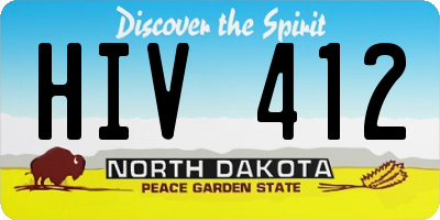 ND license plate HIV412