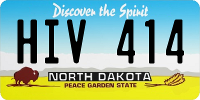 ND license plate HIV414