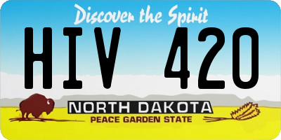 ND license plate HIV420