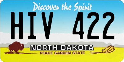 ND license plate HIV422