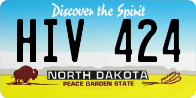 ND license plate HIV424