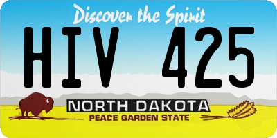 ND license plate HIV425