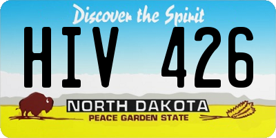 ND license plate HIV426