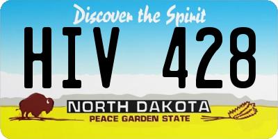 ND license plate HIV428