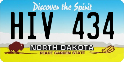 ND license plate HIV434