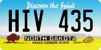 ND license plate HIV435