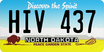 ND license plate HIV437