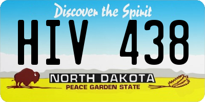 ND license plate HIV438