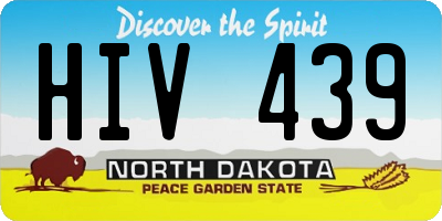 ND license plate HIV439