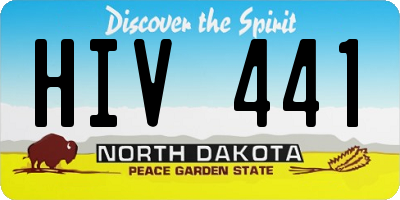 ND license plate HIV441