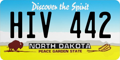 ND license plate HIV442