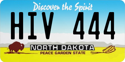 ND license plate HIV444