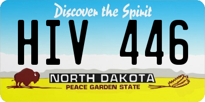 ND license plate HIV446