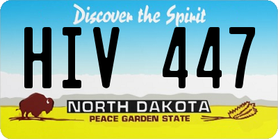 ND license plate HIV447