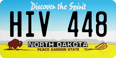 ND license plate HIV448