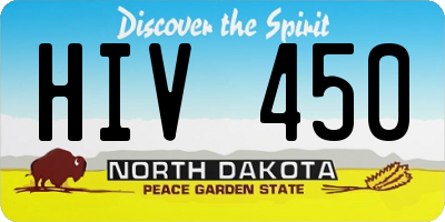 ND license plate HIV450