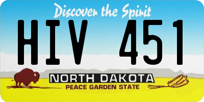 ND license plate HIV451