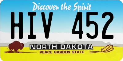 ND license plate HIV452