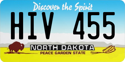 ND license plate HIV455