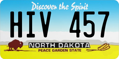 ND license plate HIV457