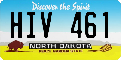 ND license plate HIV461