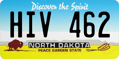 ND license plate HIV462