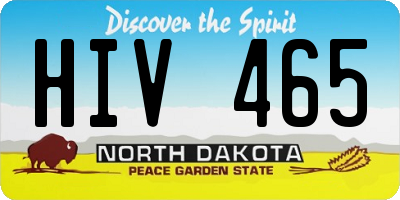 ND license plate HIV465