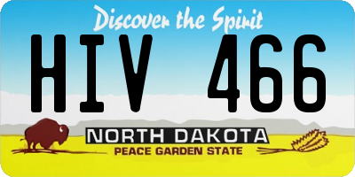 ND license plate HIV466