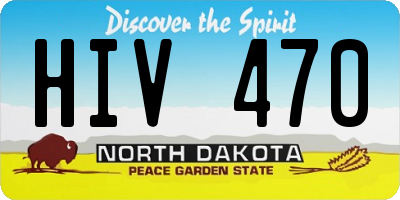 ND license plate HIV470