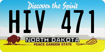 ND license plate HIV471