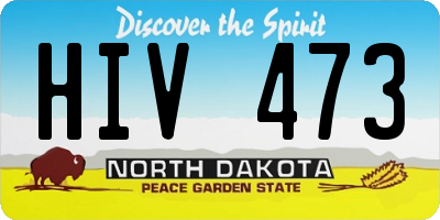 ND license plate HIV473