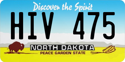 ND license plate HIV475