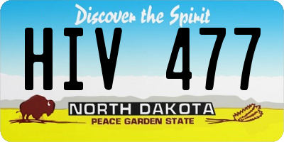 ND license plate HIV477