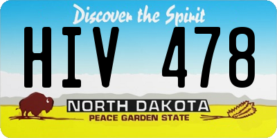 ND license plate HIV478