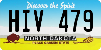 ND license plate HIV479