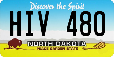 ND license plate HIV480