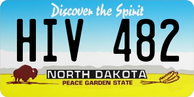 ND license plate HIV482