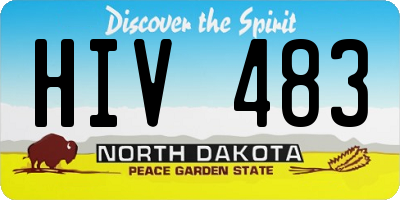 ND license plate HIV483