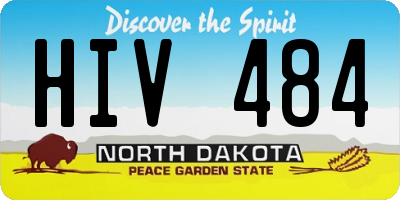 ND license plate HIV484