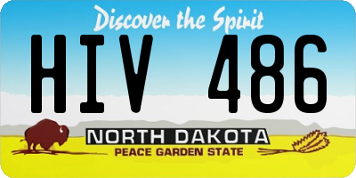 ND license plate HIV486